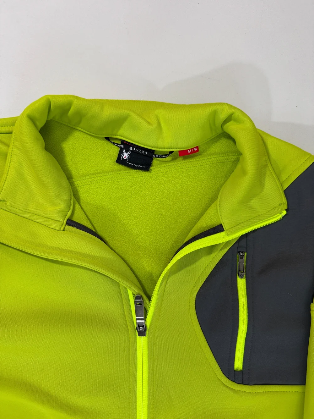 Spyder Men's High-Visibility Yellow Softshell Jacket